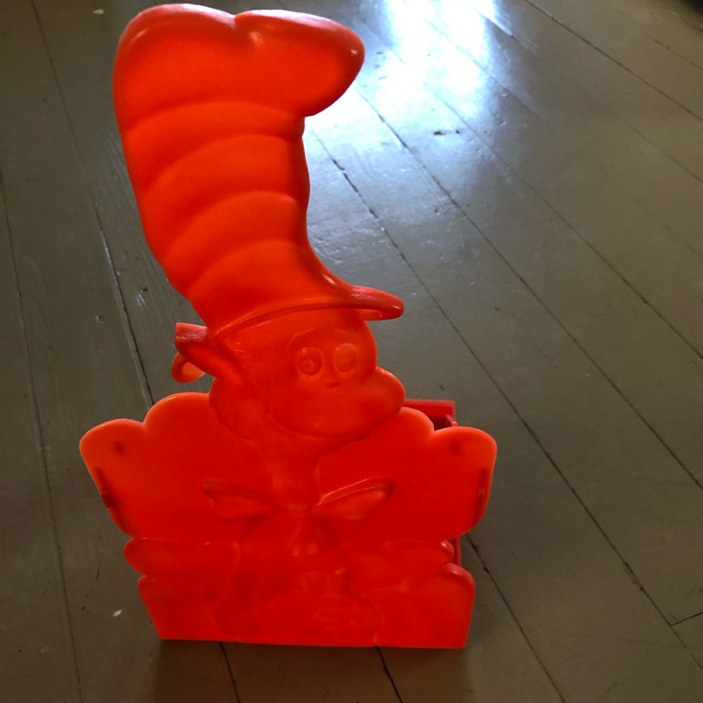 Orange Cat in the Hat book holder